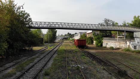 Deserted-train-tracks,-backwards-flight