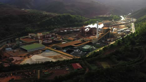 Climate-change,-Sumitomo-Corporation-open-pit-mining-in-Taganito,-Philippines