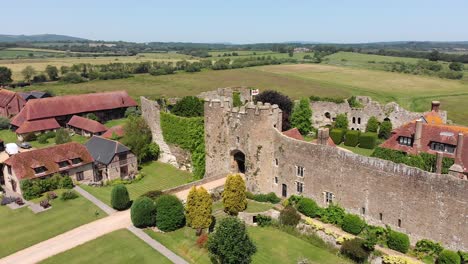 Aerial-Orbit-of-Amberley-Castle-in-the-English-Countryside
