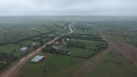 Drone-video-of-a-catholic-mission-village-in-Bulawayo,-Zimbabwe