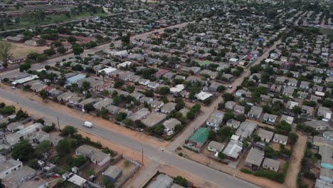 Drone-video-of-a-high-density-suburb-township-in-Bulawayo,-Zimbabwe