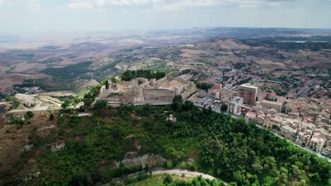 Flying-drone-over-Enna-old-town-in-Sicily-which-is-located-on-the-top-of-a-mountain