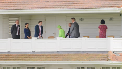 Queen-Elizabeth-II-arrives-at-the-Guards-Polo-Club-greeted-by-other-guests