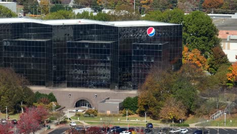 Pepsi-logo-on-modern-glass-office-building