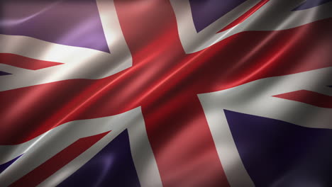Bandera-Nacional-Del-Reino-Unido,-Vista-En-Perspectiva-Y-En-ángulo-Alto,-Con-Un-Aspecto-Cinematográfico
