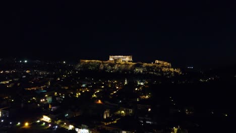 Akropolis-Von-Athen-Bei-Nacht-In-Griechenland