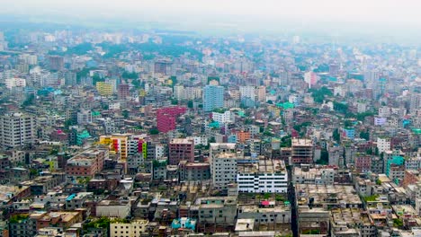 Aerial-view-of-colorful-city-buildings-of-developing-country