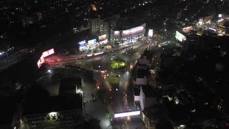 Rajkot-aerial-drone-view-Many-vehicles-are-going-Many-shops-are-visible