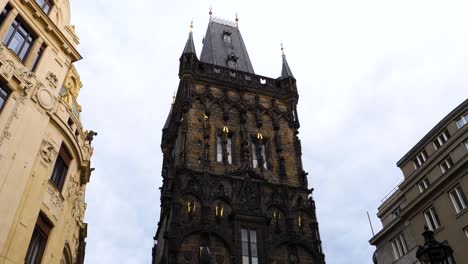 The-Powder-Tower-Prague-or-Powder-Gate,-Czech-Republic