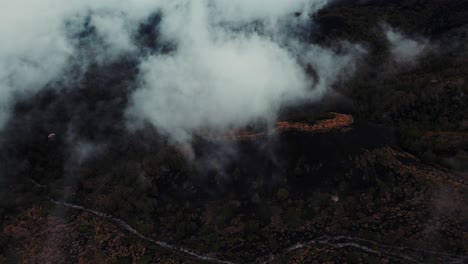 drone-flying-over-clouds-at-Etna-volcano