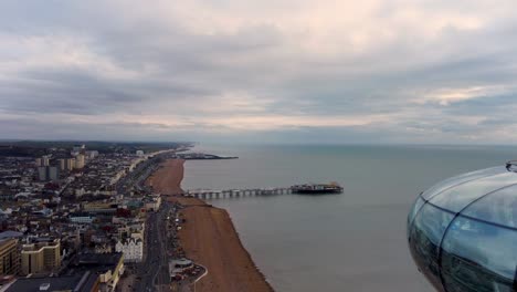 A-4K-drone-fly-past-of-the-iconic-Brighton-i360-and-beach-below