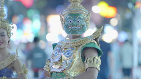 Cultural-street-performers-at-Patong-in-Phuket,-Thailand