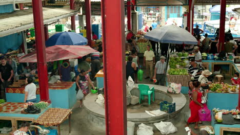 Local-fish-market-in-Victoria,-Mahè-island,-Seychelles