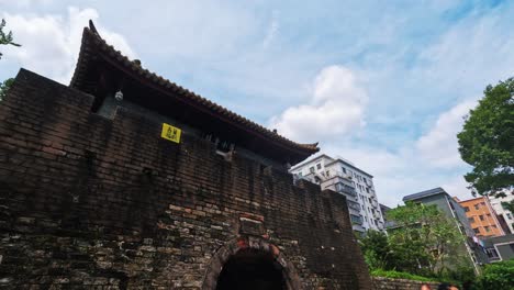 Stunning-HD-footage-of-a-historic-ancient-city-of-Nantou-located-in-the-city-of-Shenzhen,-China