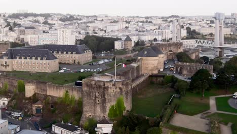 Soft-panoramic-drone-view-showing-city-Brest-skyline-in-France