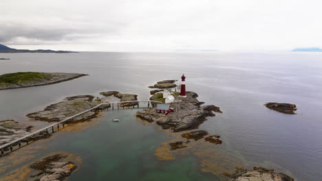 Tranoy-Fyr-Lighthouse-In-Hamaroy-Island-Near-Vestfjord,-Nordland,-Norway