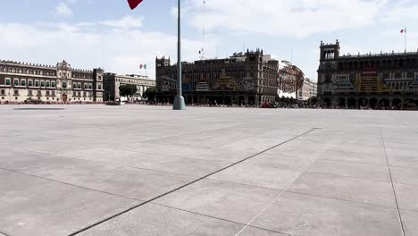 slow-motion-shot-of-mexico-city-downtown-zocalo-totally-empty