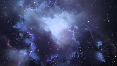 Wolken-Aus-Nebeln-Und-Sternen,-Die-Sich-Im-Weltraum-Bewegen,-4k