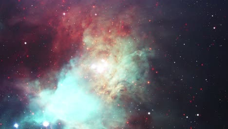 Sterne-Und-Nebelwolken-Füllen-Den-Weltraum
