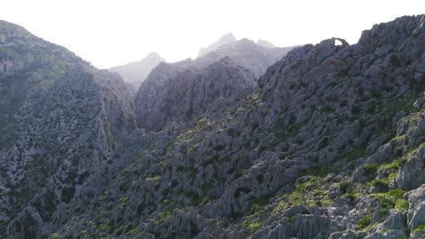 Aerial-Rocky-Canyon-Torrent-De-Pareis,-Spain