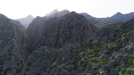 Rocky-Mountain-Hikes-At-Canyon-Torrent-De-Pareis,-Majorca