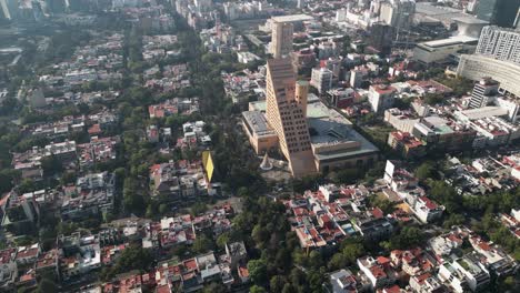 Drone-video,-flying-over-the-Polanco-area-in-Mexico-City,-buildings,-economic,-tourist-and-residential-center