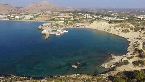 A-drone-shot-lifts-up-and-away-from-the-harbor-at-Rhodes-in-Greece