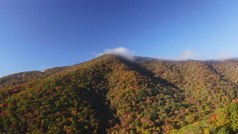 Luftaufnahmen-Der-Wunderschönen-Smokey-Mountains-In-North-Carolina,-USA,-Im-Herbst-Mit-Bunten,-Sich-Verändernden-Blättern-An-Den-Bäumen