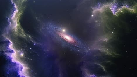 Galaxie-Mitten-In-Der-Leere-Des-Universums