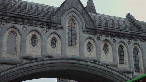 Close-up-shot-of-the-cathedral-bridge-in-Dublin-city,-Ireland