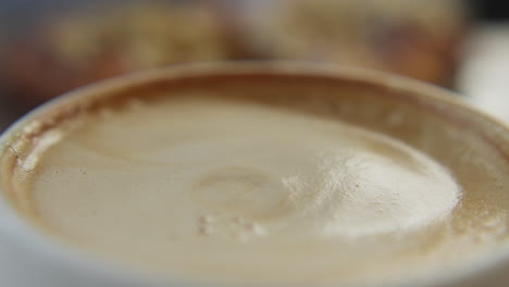 Morning-coffee-foam,-cappuccino,-coffee-shop