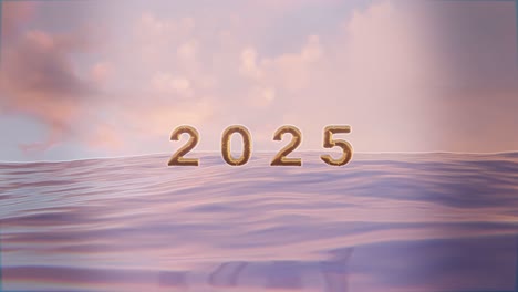 Saludo-Feliz-Año-Nuevo-2025-Con-Paisaje-Escénico-Puesta-De-Sol-Sobre-Un-Paisaje-Marino-Tranquilo-Feliz-Año-Nuevo