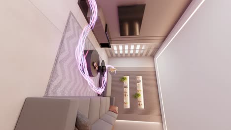 Vertikale-Einer-Modernen-Wohnzimmerwohnung-Mit-Energie,-Die-In-Der-3D-Rendering-Animation-Fließt