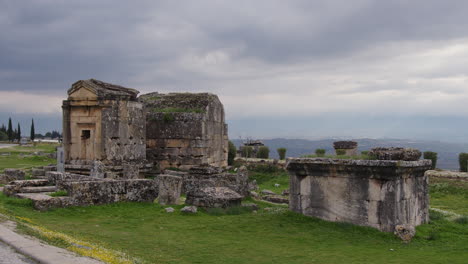 Wide-shot-of-Tomb-A18-in-the-ancient-Necropolis-of-Hierapolis
