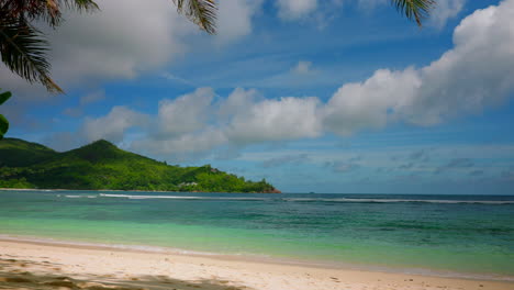 Zeitraffer-Des-Tropischen-Strandes-Der-Seychellen