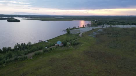 Sunset-at-lake-in-alaska