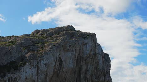 Cinematic-Rocky-Cliff,-Coast,-Aerial-Drone-Footage,-In-Mallorca