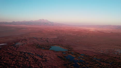 Aerial-drone-of-Sultan-Marshes-National-Park-Swamps-with-Erciyes-Mountains