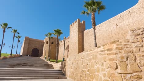 Kasbah-of-the-Udayas-entrance,-Rabat,-Morocco