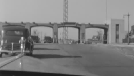 Tráfico-De-La-Autopista-De-Peaje-De-Nueva-Jersey-En-La-Entrada-Del-Puente-George-Washington-En-1930