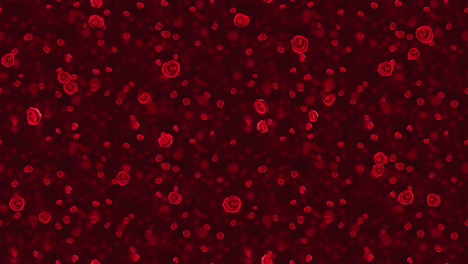 Rosen-Rote-Blumenschleife-Fliese-Fallender-Hintergrund