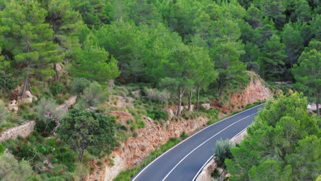 The-Road-Leads-To-The-Summit-Of-Puig-Major-in-Majorca,-Spain