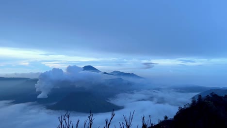 View-of-Bromo-Tengger-Semeru-National-Park-in-foggy-and-cloudy-morning