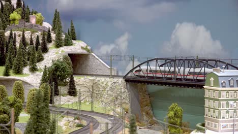Part-of-the-model-train-layout-at-the-25th-exhibition-of-model-trains-in-motion-in-Kaltern,-South-Tyrol,-Italy
