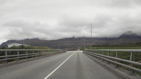 Driving-on-the-Icelandic-roads-of-Reykjavik,-tour-in-Iceland---Point-of-view