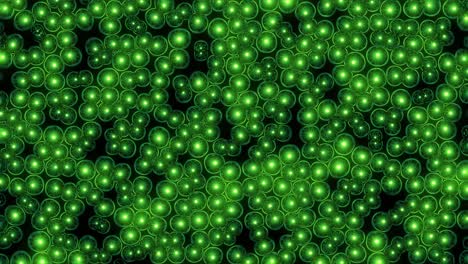Animation-of-squishy-undulating-green-cells-with-bright-glowing-nucleus