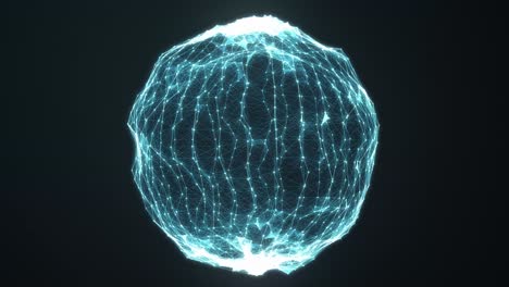 Animation-Of-Digital-Sphere-Network-Of-Connections