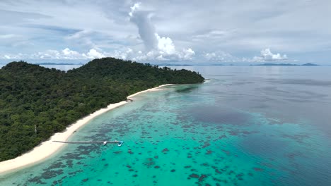 Meereslandschaft-Der-Insel-Koh-Rok-Yai,-Thailand,-Von-Oben-Gesehen