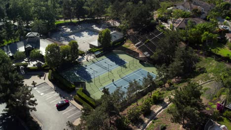 Tennisplätze-Im-La-Costa-Canyon,-San-Diego,-Ca