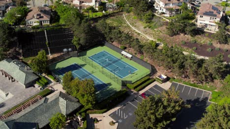Canchas-De-Tenis-Del-Valley-Club-En-La-Costa-Canyon,-San-Diego,-California